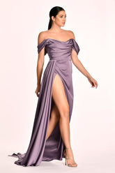 LOW SHOULDER LONG DRESS